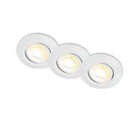Briloner Led Recessed Lights Set 3X Spotlights Downlights 4.9W Dimmable Cct 90mm Metal