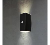 BRILONER Sensor Black 2x6W Battery Powered LED Outdoor Wall Light Briloner Black