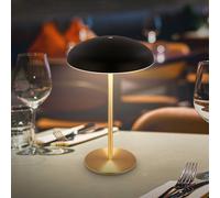 Briloner LED rechargeable table lamp Brilo unplugged Caxa, black/brass