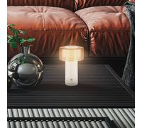 Briloner LED rechargeable table lamp Brilo unplugged Gila, brown/grey, 21 cm