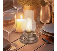 Briloner LED rechargeable table lamp Brilo unplugged Kanea bronze-coloured 18 cm