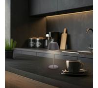 Briloner LED rechargeable table lamp Brilo unplugged Riffle, 20 cm, anthracite