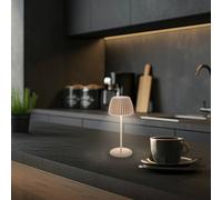 Briloner LED rechargeable table lamp Brilo unplugged Riffle, 20 cm, beige