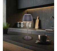 Briloner LED rechargeable table lamp Brilo unplugged Riffle, 36 cm, anthracite