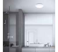 Briloner LED sensor ceiling light Elipso IP44 4,000K Ø28cm