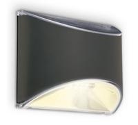 Briloner Led Solar Outdoor Wall Light Black 10Cm 3000K Ip44