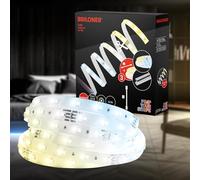 BRILONER LED Strip Extension Set 4 m LED Strip, Warm White to Cool White, CCT, Dimmable, Shortenable, Self-Adhesive, Strip, Light Strip, Room Decoration, Gaming Decoration, Light Strip, White