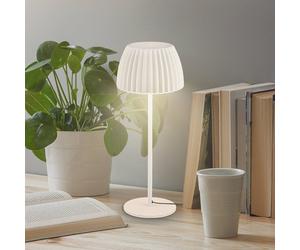 Briloner LED table lamp Loca, antique white, height 36 cm, metal/plastic