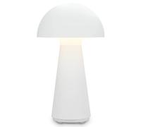 Briloner - LED Table Lamp, Rechargable, Continous Dimmable Mushroom Lamp, Touch Control Bedside Light, Wireless Lights, LED Waterproof Outdoor Lamp, Night Light, 28x16 cm, Matt-White