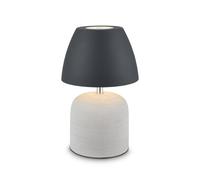 BRILONER - Rechargeable LED Table lamp IP44 with Touch, dimmable, Ceramic Base, Battery lamp, Bedside, no Cord, Outdoor use, 13,5x22 cm, Grey-Anthracite