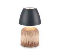 BRILONER LED Table Lamp Rechargeable Bedside Light Dimmable Cordless Ceramic in Brown Briloner Brown