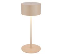 BRILONER - Rechargeable LED Table Lamp IP44 with Touch, Dimmable, Light Edge, LED, Cordless, 8X18 cm, Beige