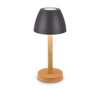 Briloner Led Table Lamp Rechargeable Light Dimmable Cordless Touch Ip44 Warm White Wood Anthracite