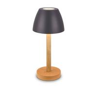 BRILONER LED Table Lamp Rechargeable Light Dimmable Cordless Wood Anthracite in Dark Grey Briloner Dark Grey