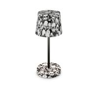 BRILONER - LED Table Lamp Wireless IP44 with Touch, Dimmable in Steps, Splash Protection, Bedside Lamp, Reading Lamp, LED Lamp, Camping Lamp, Table Lamp, Outdoor Lamp, 26 x 10.5 cm, Skulls Motif