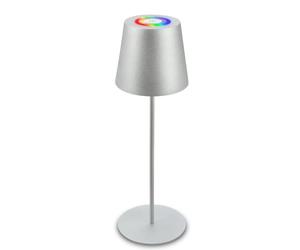 BRILONER LED Table Lamp Wireless with Touch, Colourful RGB+W Light, Height-Adjustable, Bedside Lamp, Reading Lamp, LED Lamp, Camping Lamp, Table Lamp, Battery Lamp, Outdoor, 36 x 10.5 cm, Silver