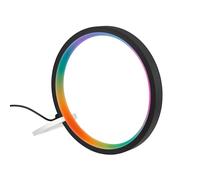 BRILONER - LED Table Lamp with Remote Control, Dimmable, RGBIC, Music Sensor, Timer, Ring Light, Bedside Table, Living Room, 20x20cm, Black