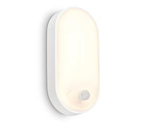 BRILONER - LED Wall Lamp, IP65, Motion Sensor Lights Indoor and Outdoor, 6m Range, 100° Detection, Outdoor Wall Light, Outdoor Lighting, 22x10.5x6 cm, White