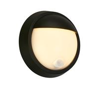 BRILONER - LED Wall Light Battery with Motion Sensor, Twilight Sensor, 20 Seconds Timer, Outdoor Light, Wall Light, Outdoor LED Spotlight, Outdoor Wall Lights, 17 x 7 cm, Black