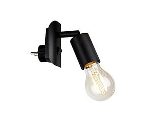 BRILONER Leuchten 2602-015 Plug Light 1x E27 Max. 25 Watt Includes On/Off Switch Metal Black 95 x 67 x 78 mm (L x W x H)