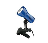 BRILONER Leuchten 2794-010P Clamp Light with Cable Switch, Blue, 40 W, Metal, 40 W
