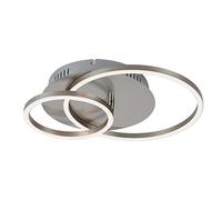 BRILONER Leuchten 3222-012 LED Ceiling Light, Dimmable with Memory Function, 1 LED Module Rotatable, 30 Watt, 2,400 Lumen, 3,000 Kelvin, Matte Nickel, 390 x 300 x 80 mm (L x W x H), Matte Nickel