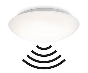 Briloner Leuchten 3362-116 LED Ceiling Light with Motion Sensor/Ceiling Light with Daylight Sensor (Optionally Adjustable), Plastic, 20 W, White, Diameter 40.2 cm