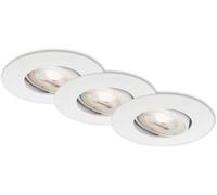 BRILONER Leuchten 7048-036 LED Recessed Lights, Set of 3, Dimmable LED Module,
