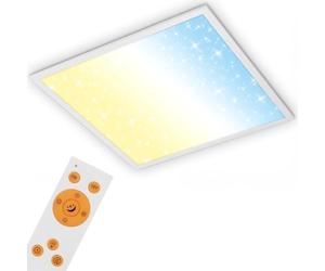 Briloner Leuchten 7303-016 LED Panel, lamp Star Decoration, dimmable Ceiling Light, Colour Temperature (CCT), incl. Remote Control, 36 watts, 3,800 lumens, White, 596x596x60mm (LxWxH)
