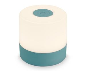 Briloner Leuchten - Blue Mini LED Table Lamp, Wireless, Dimmable, Touch Control, 7 cm, Warm White Light, IP44 Waterproof, USB-C Charging, 150 Lumen, Metal & Plastic, Contemporary Style