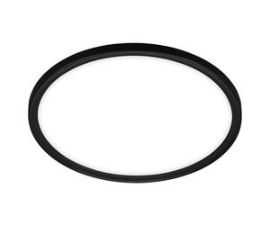 BRILONER Leuchten - LED Bathroom Ceiling Light with Backlight, IP44 LED Bathroom Lamp, Ultra Flat, Neutral White Light, Black, Diameter 29 cm