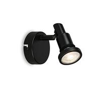 BRILONER Leuchten - LED Bathroom Wall Light, Adjustable, LED Bathroom Wall Light, IP44, Warm White Light Colour, GU10, Black, 80 x 106 (DxH)