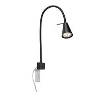 BRILONER Leuchten LED Bed Light with On/Off Switch 4.7 Watt 350 Lumen 3000 Kelvin Black