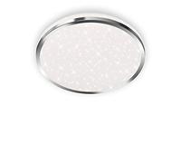 BRILONER Leuchten - LED Ceiling Light, Bathroom Light, Bathroom Light incl. Star Decorations, IP44, 12 watts, 1200 lumens, 4000 Kelvin, Chrome-White, 280 x 70 mm (D x H)