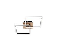 BRILONER Leuchten - LED Ceiling Light Rotatable Ceiling Light Dimmable 24 Watt 1,800 Lumen 3,000 Kelvin Black Wood 620 x 368 x 73 mm (L x W x H)