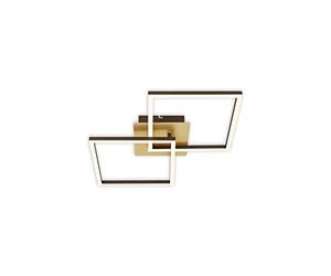 BRILONER Leuchten - LED Ceiling Light Settings Dimmable Swivelling Ceiling Light LED Frame Gold-Coloured Brown 620 x 368 x 73 mm