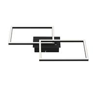 BRILONER Leuchten LED, dimmable Ceiling, incl. Remote, Colour Temperature Control, Night Light and Timer, Black, 500 x 388 x 78 mm, 3149-015