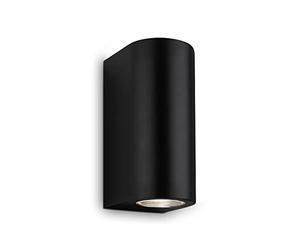 Briloner Leuchten LED Outdoor Light, IP44, Outdoor LED Wall Light 2X GU10, 4000 K, Neutral White, Black, 155 x 70 x 90 mm (L x W x H)