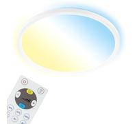 BRILONER Leuchten LED Panel Ceiling Light Dimmable Ceiling Light with Backlight with Remote Control 18 Watt 2400 Lumen White 293 x 28 mm (D x H)