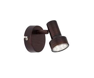 Briloner Leuchten LED Wall Light with Rotating and Pivoting Spot Light/Wall Lamp/Spotlight in Antique Look/Fitting GU10 1 x 3 W/Copper / 8 x 10.6 cm