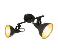 Briloner Ceiling Spot Light E14 Black Gold Adjustable 2 Way Ceiling Lamp