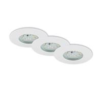 BRILONER Leuchten - Recessed LED Downlight, Set of 3, Ceiling Light, 5 Watt, 400 Lumens, 3,000 Kelvin, IP44, White, 75x28mm (DxH)