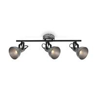 BRILONER Leuchten - Vintage Ceiling Spotlight, Swivelling Ceiling Light, 3X E14 Sockets, Silver-Crafted, 555 x 100 x 180 mm