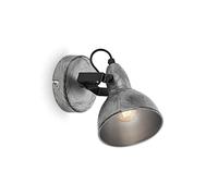 BRILONER Leuchten - Wall Light Vintage Swivelling Wall Spotlight Retro Wall Lamp 1 x E14 Socket Silver Craft 155 x 100 mm