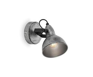 BRILONER Leuchten - Wall Light Vintage Swivelling Wall Spotlight Retro Wall Lamp 1 x E14 Socket Silver Craft 155 x 100 mm