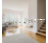 BRILONER - Luxtrail Complete Set of 8 LED Spotlights, U-Shape, Z-Shape, Adjustable Ceiling Track System, Spotlight, Ceiling Light, 5 m, White