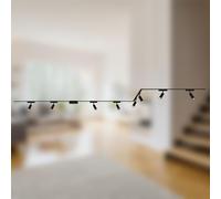 BRILONER - Luxtrail Complete Set of 8 LED Spotlights, U-Shape, Z-Shape, Lights, Swivelling Track Light System for Ceiling Spotlights, Ceiling Light, 5 m, Black