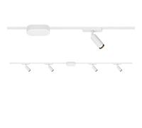 Briloner - Luxtrail Starterset Track System, 4X LED Spots, Extendable, Swivel, Lamps, Ceiling Track System, Spotlight Rail, Ceiling Light, LED Ceiling Light, 2 m, White