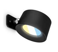 LED Wall Light Rechargeable Reading Lamp Magnet Adjustable Spotlight CCT Black