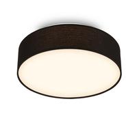Briloner - LED Ceiling Light with Fabric Shade, 16W 1800lm, 3000K Warm White, Ceiling Lights Living Room, LED Lights for Bedroom, Kitchen Light, 30 x 10.5 cm, Black